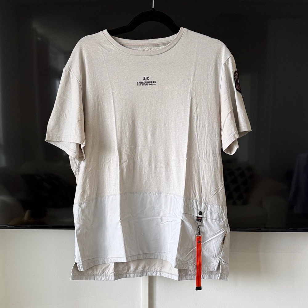 Parajumpers Men's Off-White Short Sleeve Tee